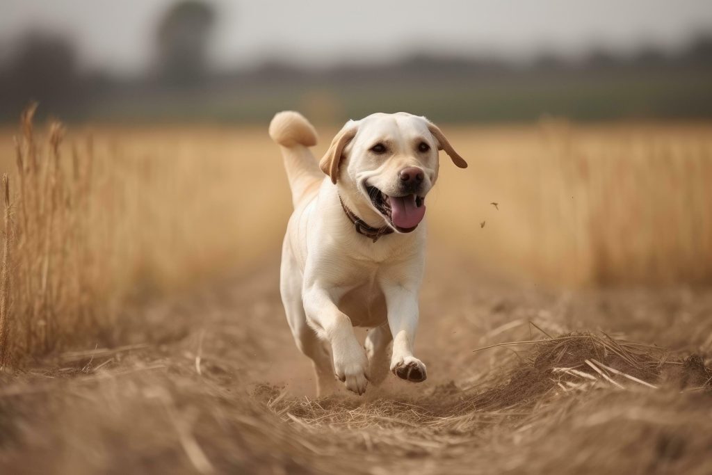 labrador retriever dog running exercise